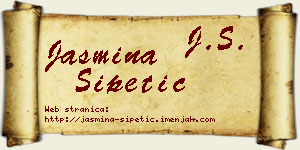 Jasmina Šipetić vizit kartica